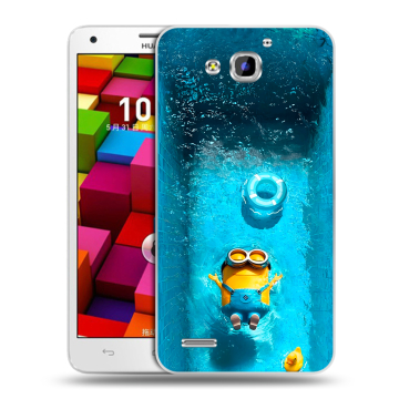 Пластиковый чехол на Huawei Honor 3x с принтом Миньоны Пластиковый чехол на Huawei Honor 3x с принтом Миньоны