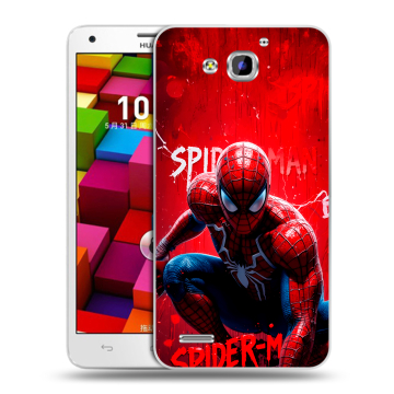 Пластиковый чехол на Huawei Honor 3x с принтом Spiderman Человек паук Пластиковый чехол на Huawei Honor 3x с принтом Spiderman Человек паук