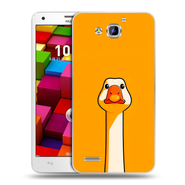 Пластиковый чехол на Huawei Honor 3x с принтом Смешная утка