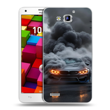 Пластиковый чехол на Huawei Honor 3x с принтом BMW БМВ Пластиковый чехол на Huawei Honor 3x с принтом BMW БМВ