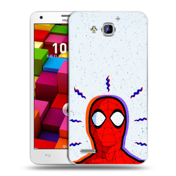 Пластиковый чехол на Huawei Honor 3x с принтом Spiderman Человек паук