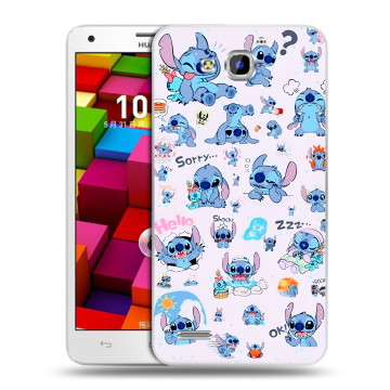 Пластиковый чехол на Huawei Honor 3x с принтом Лило и Стич Пластиковый чехол на Huawei Honor 3x с принтом Лило и Стич