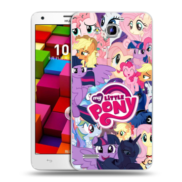 Пластиковый чехол на Huawei Honor 3x с принтом My little pony Дружба чудо