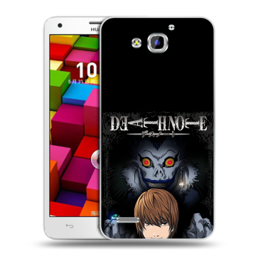 Пластиковый чехол на Huawei Honor 3x с принтом Death note Тетрадь смерти