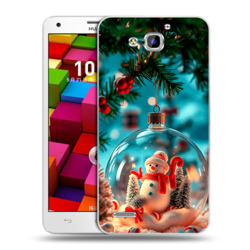 Пластиковый чехол на Huawei Honor 3x с принтом Новый год