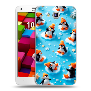 Пластиковый чехол на Huawei Honor 3x с принтом Новый год