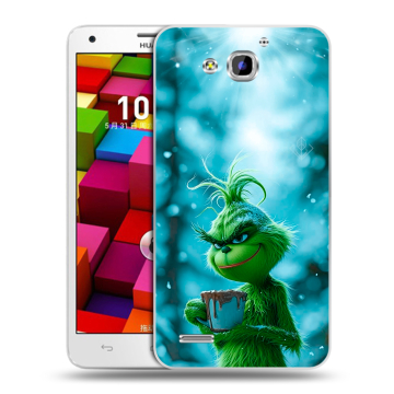 Пластиковый чехол на Huawei Honor 3x с принтом Новый год гринч