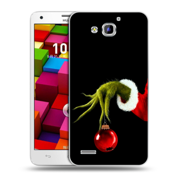 Пластиковый чехол на Huawei Honor 3x с принтом Новый год Гринч