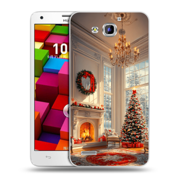 Пластиковый чехол на Huawei Honor 3x с принтом Новый год