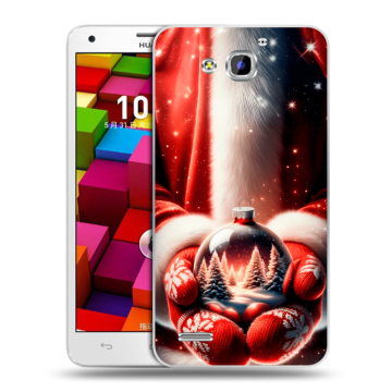 Пластиковый чехол на Huawei Honor 3x с принтом Новый год