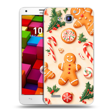 Пластиковый чехол на Huawei Honor 3x с принтом Новый год