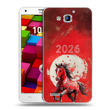 Пластиковый чехол на Huawei Honor 3x с принтом Новый год