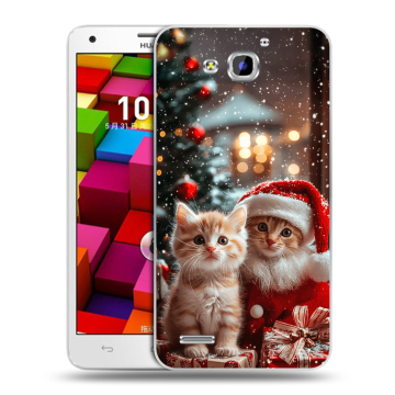 Пластиковый чехол на Huawei Honor 3x с принтом Новый год