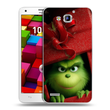 Пластиковый чехол на Huawei Honor 3x с принтом Новый год