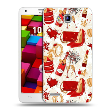 Пластиковый чехол на Huawei Honor 3x с принтом Новый год