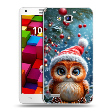 Пластиковый чехол на Huawei Honor 3x с принтом Новый год