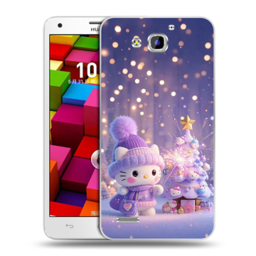 Пластиковый чехол на Huawei Honor 3x с принтом Новый год