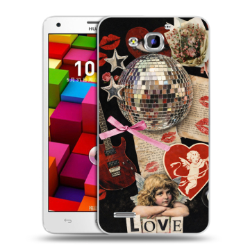 Пластиковый чехол на Huawei Honor 3x с принтом для девочек