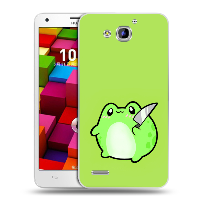 Пластиковый чехол на Huawei Honor 3x с принтом Лягушенок Пластиковый чехол на Huawei Honor 3x с принтом Лягушенок