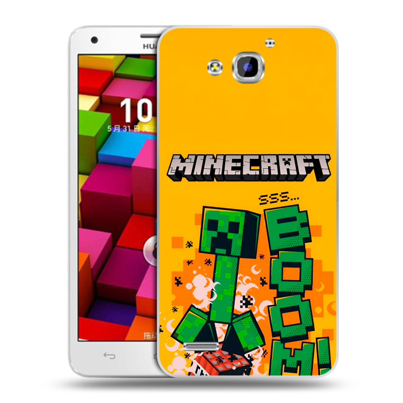 Пластиковый чехол на Huawei Honor 3x с принтом Майнкрафт Minecraft Пластиковый чехол на Huawei Honor 3x с принтом Майнкрафт Minecraft