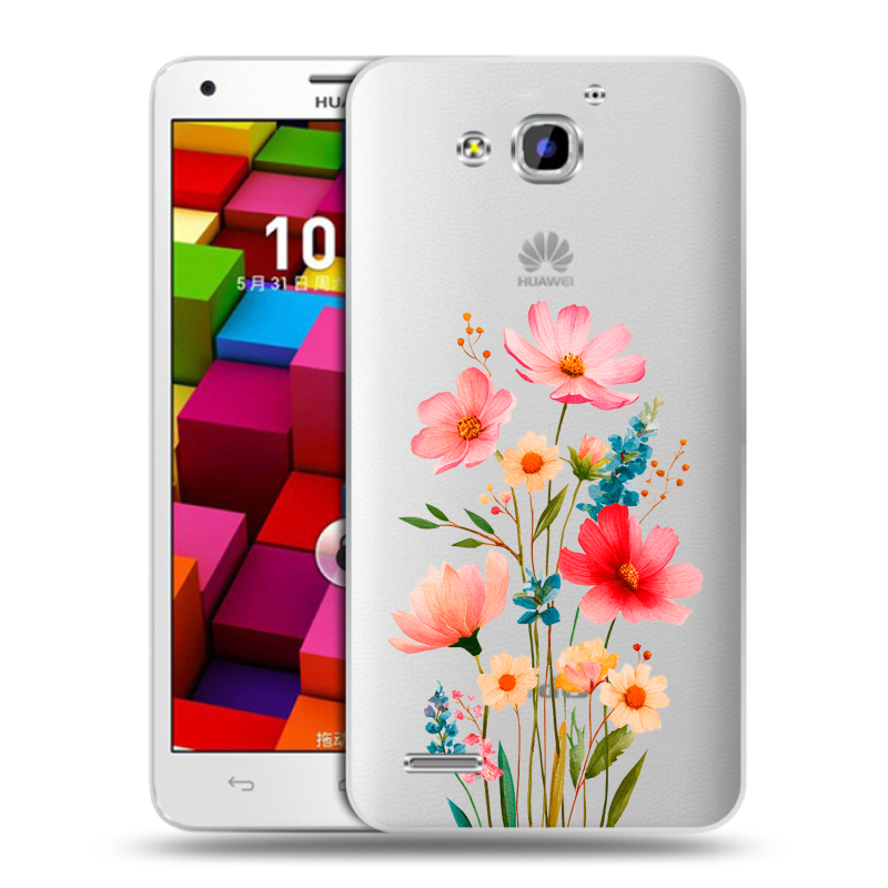 Пластиковый чехол на Huawei Honor 3x с принтом Цветы Пластиковый чехол на Huawei Honor 3x с принтом Цветы