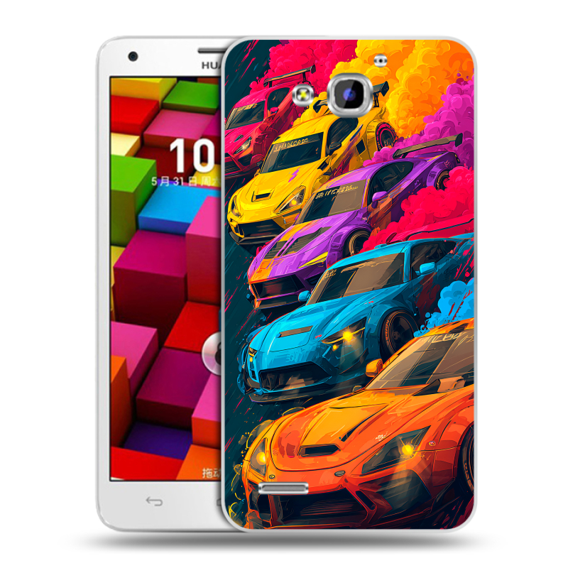 Пластиковый чехол на Huawei Honor 3x с принтом Тачки Пластиковый чехол на Huawei Honor 3x с принтом Тачки