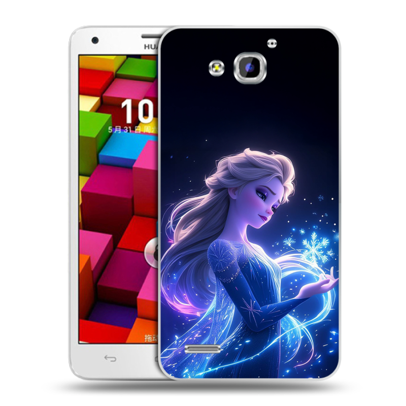 Пластиковый чехол на Huawei Honor 3x с принтом Холодное сердце Frozen Пластиковый чехол на Huawei Honor 3x с принтом Холодное сердце Frozen