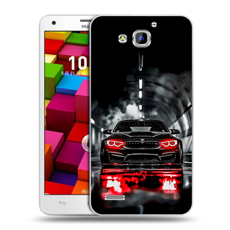 Пластиковый чехол на Huawei Honor 3x с принтом BMW БМВ Пластиковый чехол на Huawei Honor 3x с принтом BMW БМВ