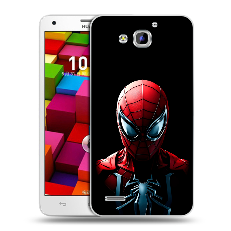 Пластиковый чехол на Huawei Honor 3x с принтом Spiderman Человек паук Пластиковый чехол на Huawei Honor 3x с принтом Spiderman Человек паук