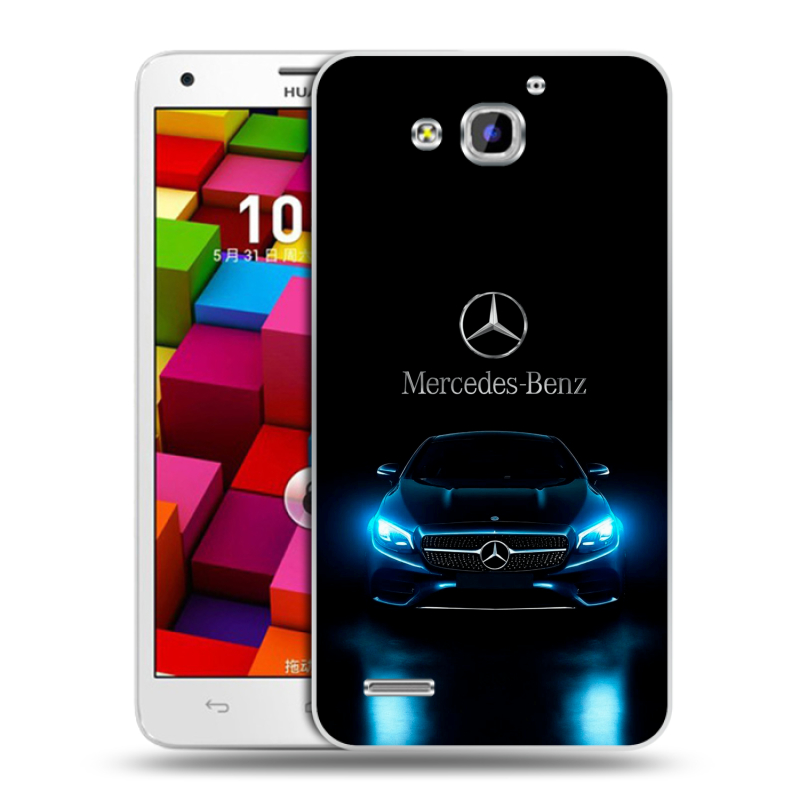 Пластиковый чехол на Huawei Honor 3x с принтом Mercedes Мерседес Пластиковый чехол на Huawei Honor 3x с принтом Mercedes Мерседес