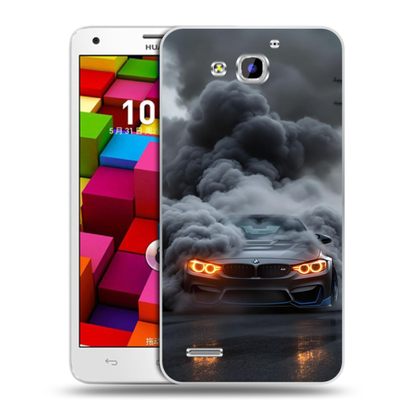 Пластиковый чехол на Huawei Honor 3x с принтом BMW БМВ Пластиковый чехол на Huawei Honor 3x с принтом BMW БМВ