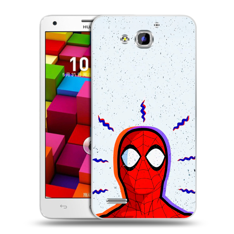Пластиковый чехол на Huawei Honor 3x с принтом Spiderman Человек паук Пластиковый чехол на Huawei Honor 3x с принтом Spiderman Человек паук