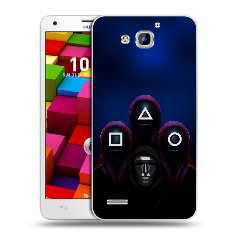 Пластиковый чехол на Huawei Honor 3x с принтом Игра Кальмара Пластиковый чехол на Huawei Honor 3x с принтом Игра Кальмара