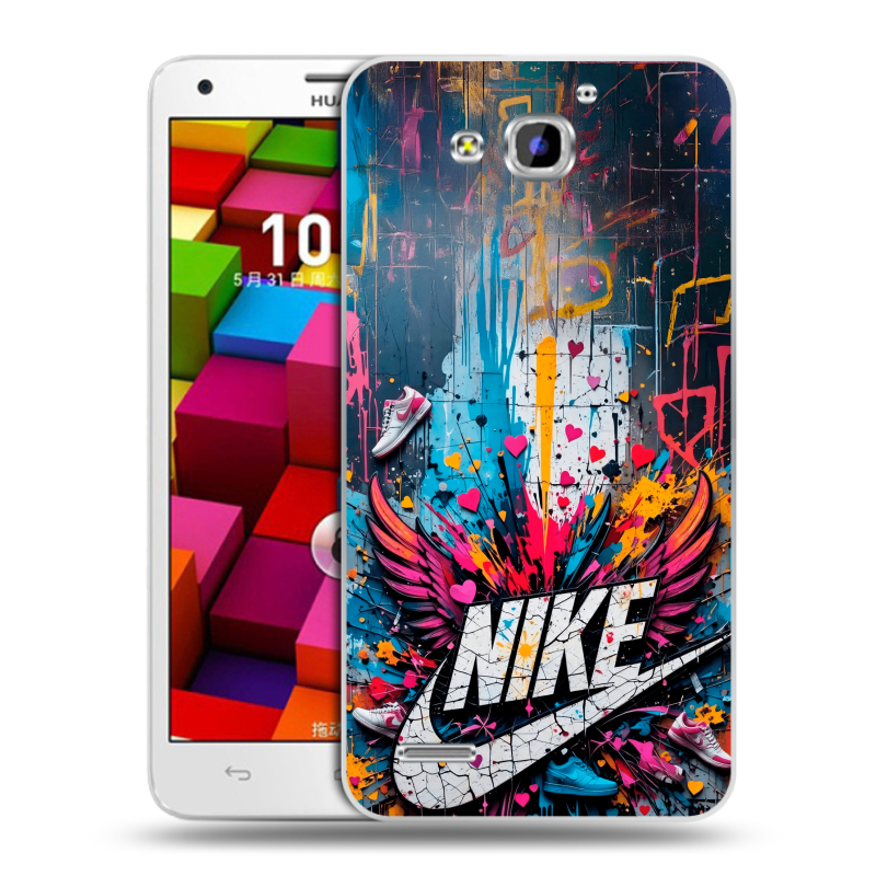 Пластиковый чехол на Huawei Honor 3x с принтом Nike Найк Пластиковый чехол на Huawei Honor 3x с принтом Nike Найк