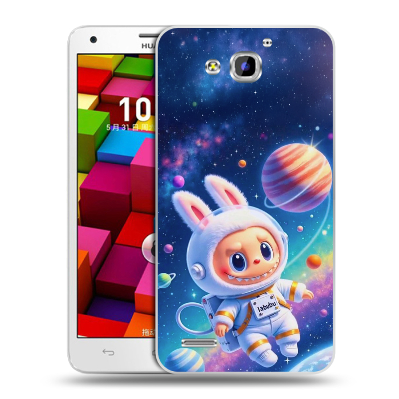 Пластиковый чехол на Huawei Honor 3x с принтом Labubu Лабубу Пластиковый чехол на Huawei Honor 3x с принтом Labubu Лабубу
