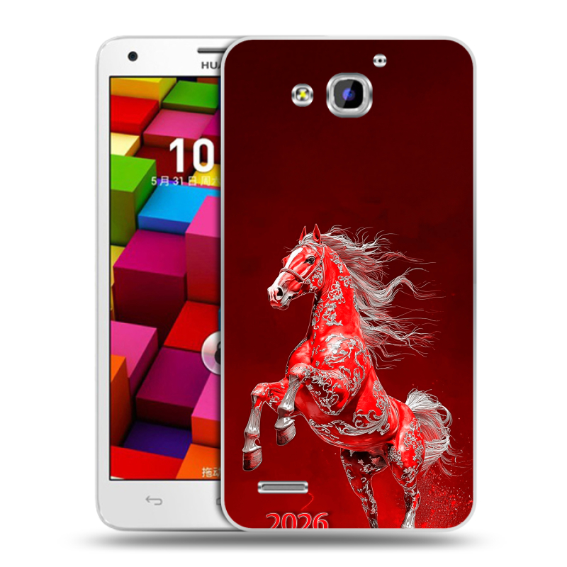 Пластиковый чехол на Huawei Honor 3x с принтом Новый год Пластиковый чехол на Huawei Honor 3x с принтом Новый год