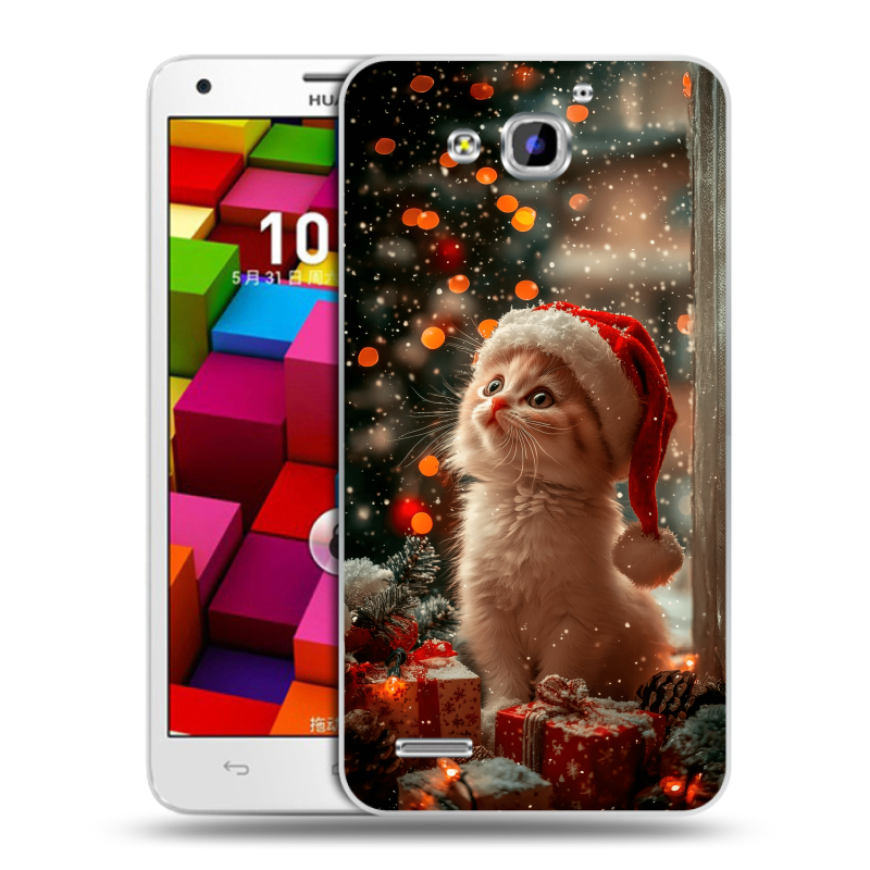 Пластиковый чехол на Huawei Honor 3x с принтом Новый год Пластиковый чехол на Huawei Honor 3x с принтом Новый год
