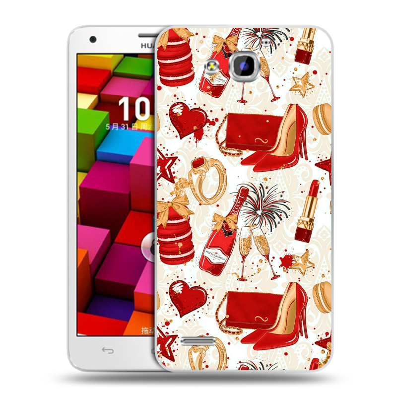 Пластиковый чехол на Huawei Honor 3x с принтом Новый год Пластиковый чехол на Huawei Honor 3x с принтом Новый год