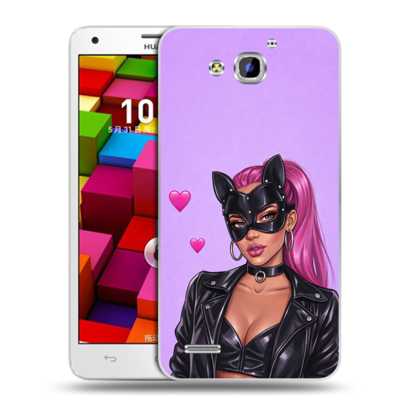 Пластиковый чехол на Huawei Honor 3x с принтом женский Пластиковый чехол на Huawei Honor 3x с принтом женский