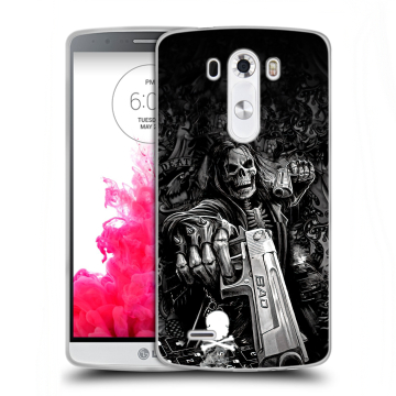 Силиконовый чехол на LG G3 (Dual-LTE) с принтом Скелет Силиконовый чехол на LG G3 (Dual-LTE) с принтом Скелет