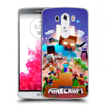 Силиконовый чехол на LG G3 (Dual-LTE) с принтом Майнкрафт Minecraft Силиконовый чехол на LG G3 (Dual-LTE) с принтом Майнкрафт Minecraft