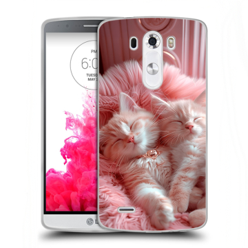 Силиконовый чехол на LG G3 (Dual-LTE) с принтом котята котики Силиконовый чехол на LG G3 (Dual-LTE) с принтом котята котики