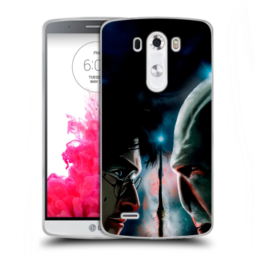 Силиконовый чехол на LG G3 (Dual-LTE) с принтом Гарри Поттер Harry Potter