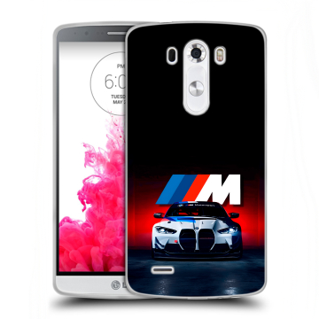 Силиконовый чехол на LG G3 (Dual-LTE) с принтом БМВ BMW Силиконовый чехол на LG G3 (Dual-LTE) с принтом БМВ BMW
