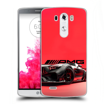 Силиконовый чехол на LG G3 (Dual-LTE) с принтом Мерседес Mercedes AMG