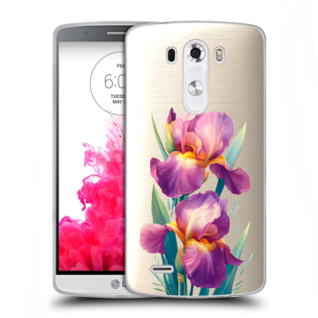 Силиконовый чехол на LG G3 (Dual-LTE) с принтом Цветы орхидеи