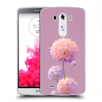 Силиконовый чехол на LG G3 (Dual-LTE) с принтом Цветы