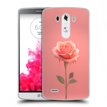 Силиконовый чехол на LG G3 (Dual-LTE) с принтом Розовая роза