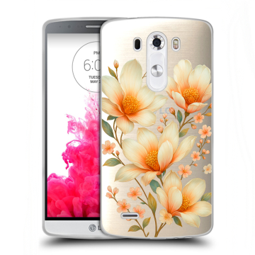 Силиконовый чехол на LG G3 (Dual-LTE) с принтом Цветы