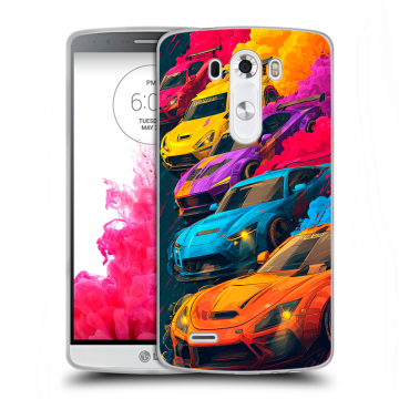 Силиконовый чехол на LG G3 (Dual-LTE) с принтом Тачки